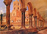 Palermo Canvas Paintings - A View Of Monreale, Above Palermo